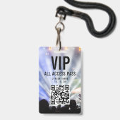 Badge Code QR du passeport tout accès VIP Concert (Avant avec lanière)