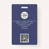 Badge Code QR du personnel personnalisé - Événement Viol (Dos)