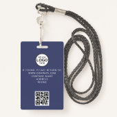 Badge Code QR du personnel personnalisé - Événement Viol (Derrière avec lanière)