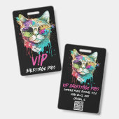 Badge Code QR ID de passeport personnalisé pour concert  (Avant & arrière)