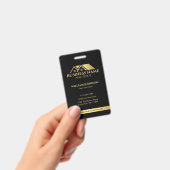 Badge Code QR Immobilier Maison Or Luxe Noir (Manuel / portable)