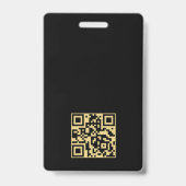 Badge Code QR Immobilier Maison Or Luxe Noir (Arrière)