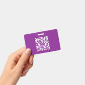 Badge Code QR instantané avec votre URL de site Web | Po (Manuel / portable)