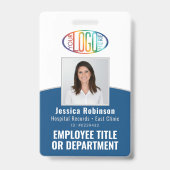 Badge Code QR Logo de l'entreprise Photo de l'employé Cl (Avant)