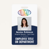 Badge Code QR Logo de l'entreprise Photo de l'employé Ma (Devant)