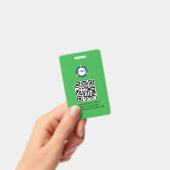 Badge Code QR | Logo d'entreprise moderne noir Événement (Manuel / portable)