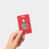 Badge Code QR | Logo d'entreprise moderne noir Evénement (Manuel / portable)