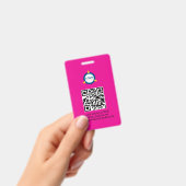 Badge Code QR | Logo d'entreprise moderne noir Evénement (Manuel / portable)