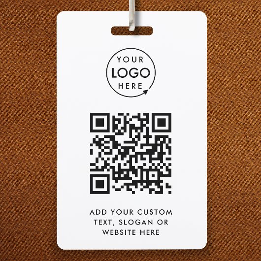 Badge Code QR | Logo d'entreprise Professionnel Simple B