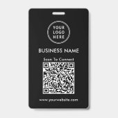 Badge Code QR Logo d'entreprise Scan pour se connecter N (Avant)