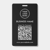 Badge Code QR Logo d'entreprise Scan pour se connecter N (Arrière)