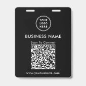 Badge Code QR Logo d'entreprise Scan pour se connecter N (Avant)