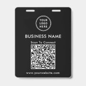 Badge Code QR Logo d'entreprise Scan pour se connecter N (Arrière)