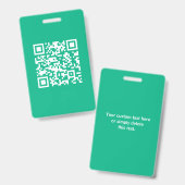 Badge Code QR modifiable Générer votre propre code | Ver (Avant & arrière)