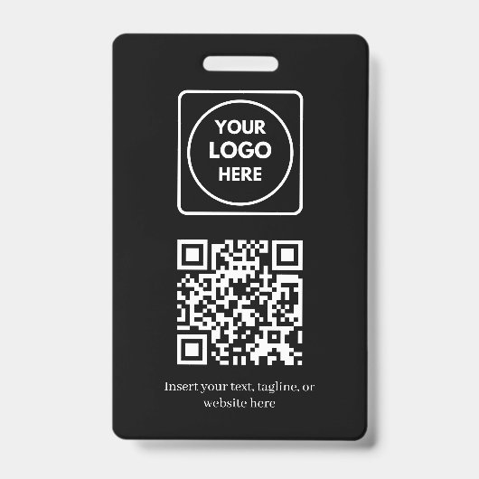 Badge Code QR noir | Conception de logo d'entreprise mod (Avant)