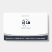 Badge Code QR personnalisé avec logo de photo pour emplo (Arrière)