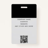 Badge Code QR personnalisé avec votre logo ID d'événemen (Dos)
