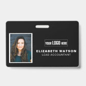 Badge Code QR personnalisé d'identification de l'employé (Avant)