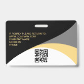 Badge Code QR personnalisé pour carte de visiteur d'entr (Arrière)