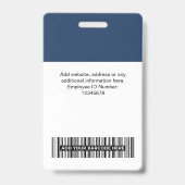 Badge Code QR personnalisé pour employés, Code-barres, L (Arrière)
