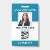 Badge Code QR personnalisé pour employés d'entreprise, b (Avant)