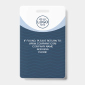 Badge Code QR personnalisé pour employés d'entreprise, b (Arrière)