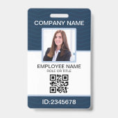 Badge Code QR personnalisé pour employés d'entreprise, b (Avant)