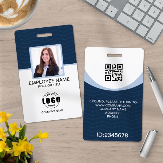 Badge Code QR personnalisé pour employés d'entreprise, p