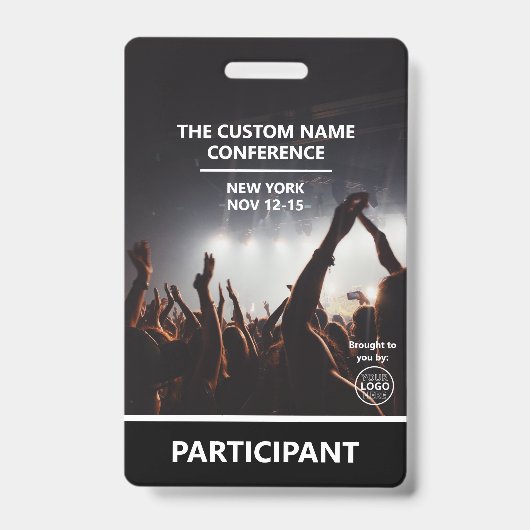 Badge Code QR personnalisé pour le passe d'accès des par (Avant)