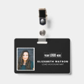 Badge Code QR personnalisé pour l'ID de l'employé avec l (Avant avec clip)