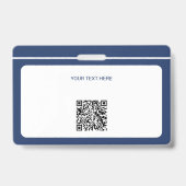 Badge Code QR personnalisé pour photo d'employé, logo, n (Arrière)