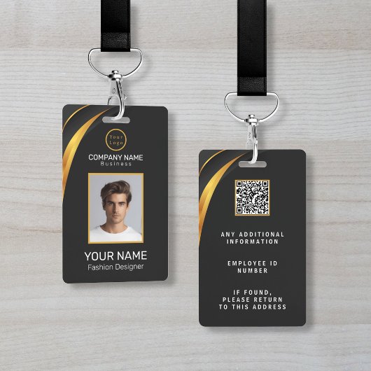 Badge Code QR personnalisé Professionnel Logo profession
