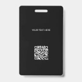 Badge Code QR photo de logo personnalisé ID noir et blan (Arrière)