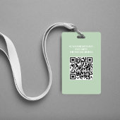 Badge Code QR photo d'employé feuilles de palmier