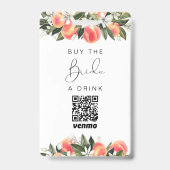 Badge Code QR pour offrir un verre à la mariée SAVANNAH (Avant)