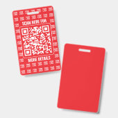 Badge Code QR promotionnel (modifiable) avec motif de lo (Avant & arrière)