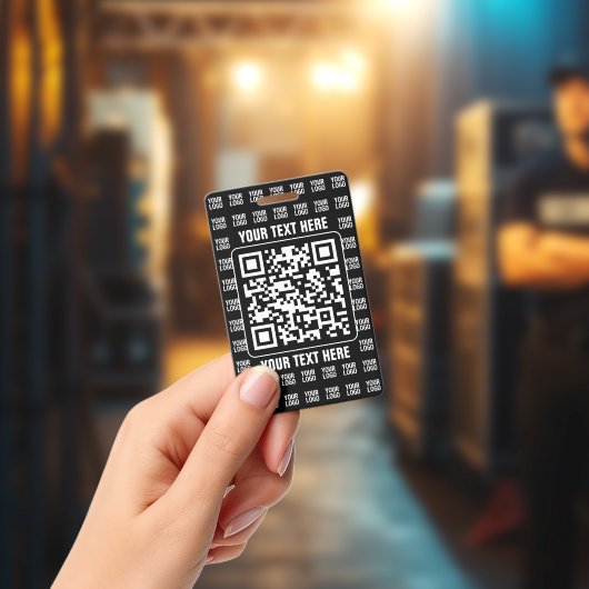 Badge Code QR promotionnel (modifiable) plus motif de lo (Concert)