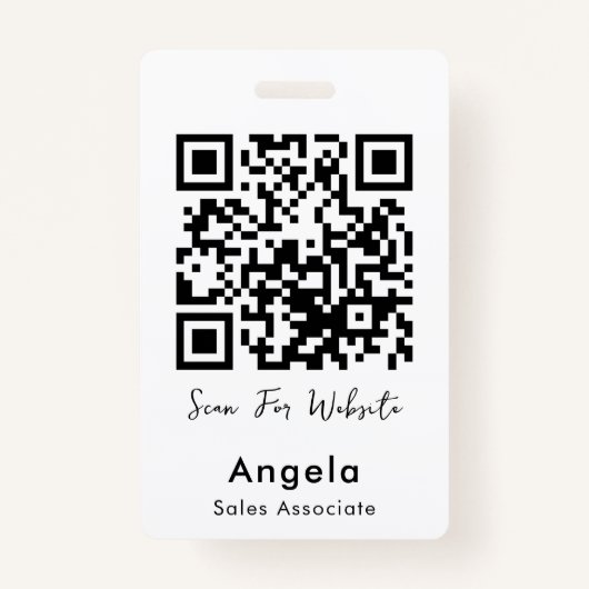 Badge Code qr simple (Devant)