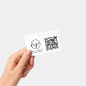 Badge Code QR simple noir et blanc Code employé (Manuel / portable)