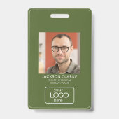 Badge Code QR Smart Contact ・ Olive Green Business ID (Avant)