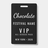 Badge Code QR VIP pour l'événement spécial du Festival d (Avant)
