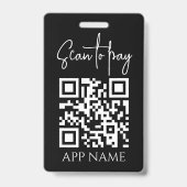 Badge Codes QR de paiement personnalisés pour les entrep (Arrière)