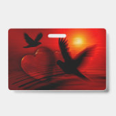 Badge Coeurs et colombes (Arrière)