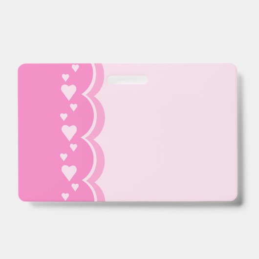 Badge Coeurs roses (Avant)