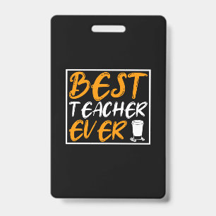 Badge Coffee Art Meilleur Enseignant Jamais