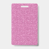 Badge Coiffeur Initiales Paillettes Rose & Or (Arrière)