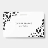 Badge coin de motif de Bouledogue français (Arrière)