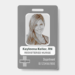 Badge Coins ronds gris simples Modèle du logo photo