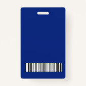 Badge Col d'accueil en cuir bleu (Dos)