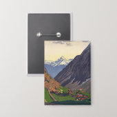 Badge col du Gotthard dans les Alpes (Recto/Verso)